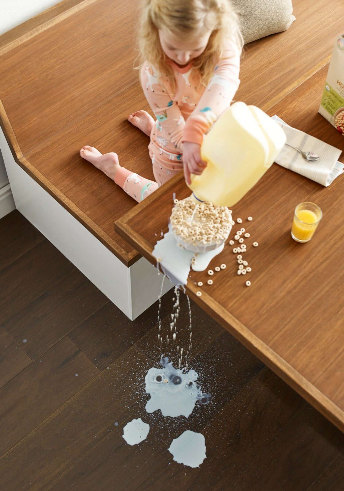 Milk spill on flooring | Mallary Carpet & Flooring